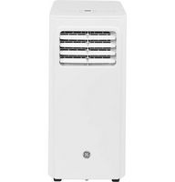 GE - 250 Sq. Ft. 6,000 BTU Portable Air Conditioner with Auto Evaporation Technology - White - Large Front