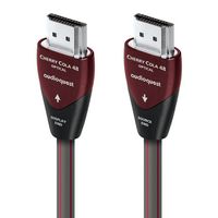 AudioQuest - Cherry Cola 48 16.4' 4K-8K-10K 48Gbps In-Wall Rated HDMI Cable - Gray with Red Stripes - Large Front