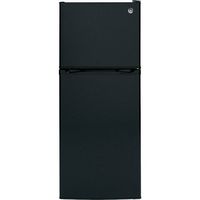 GE - 11.6 Cu. Ft. Top-Freezer Refrigerator - Black - Large Front