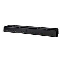 Cobra - Six-Dock Charger for Cobra Performa Business Radios, with charging cable - Black - Large Front