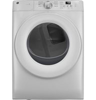GE - 7.8 Cu. Ft. Stackable Smart Electric Dryer with Sanitize Cycle - White - Large Front