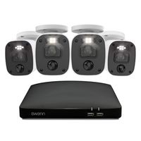 Swann - SwannForce 4K Security Camera System, 4x Bullet Analog CCTV Cameras, Microphone and Siren... - Large Front
