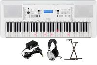 Yamaha - EZ-300 PKY 61-Key Keyboard Pack with Y-Stand, AC Adapter, and Headphones - Black - Large Front