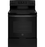 GE - 5.3 Cu. Ft. Freestanding Electric Range with Manual Cleaning - Black - Large Front