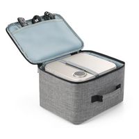 Aurzen - BOOM 3 Projector Carrying Case, Portable with Accessory Pockets for Storage and Travel -... - Large Front