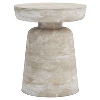 Simpli Home - Robbie Accent Table - Distressed White Wash - Large Front