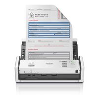 Brother - ADS-1300 Compact Duplex Desktop Scanner with Single Pass Double-Sided Scanning - White - Large Front