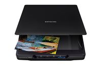 Epson - Perfection V19 II Color Photo and Document Flatbed Scanner - Black - Large Front