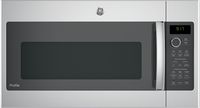 GE Profile - 1.7 Cu. Ft. Convection Over-the-Range Microwave with Sensor Cooking - Stainless Steel - Large Front