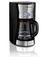 Hamilton Beach - 12-Cup Coffeemaker - Black/Silver - Large Front