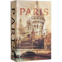 Barska - Paris Hidden Book Safe-Combination Lock Diversion Lock Box-Portable Steel Safe - Beige/B... - Large Front