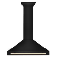 ZLINE - 36 inches - Convertible & Externally Vented - Wall Range Hood - Black stainless steel - Large Front