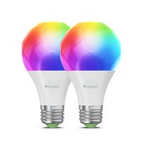 Nanoleaf Matter A19 Smart LED Light Bulb - WiFi & Matter-Enabled (2 Pack) - Multicolor - Large Front