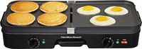 Hamilton Beach - 3-in-1 Grill/Griddle - Black - Large Front