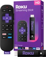 Roku - Streaming Stick 2025 - HD Streaming Device for TV with Voice Remote - Black - Large Front