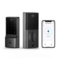 Smart Lock C210 WiFi Replacement Deadbolt Unlock with eufy App, Keypad, Smart Devices - Black - Large Front