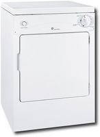 GE - 3.6 Cu. Ft. Stackable Electric Dryer with Portable - White - Large Front