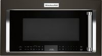 KitchenAid - 1.9 Cu. Ft. Convection Over-the-Range Microwave - Black Stainless Steel - Large Front