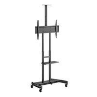 ErgoAV - 49″-86″ TV Cart - Black - Large Front