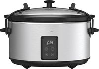 bella PRO - 5-qt. Programmable Slow Cooker - Stainless Steel - Large Front