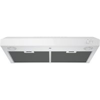 GE - 30 inches - Convertible - Under cabinet Range Hood - White - Large Front