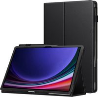 SaharaCase - Folio Case for Samsung Galaxy Tab S7 FE, Tab S8+, Tab S9+, and Tab S9 FE+ - Black - Large Front