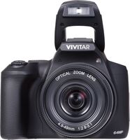 Vivitar - 4K (2160) Video Hybrid Optical Zoom Bridge Camera with Lens - Black - Large Front