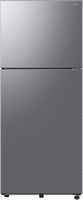 Samsung - 18 cu. ft. Top Freezer Refrigerator with Ice Maker - Stainless Steel - Large Front