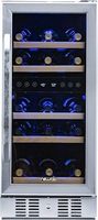 NewAir - 29-Bottle Wine Cooler - Stainless Steel - Large Front