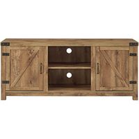 Walker Edison - Rustic Barn Door Style Stand for Most TVs Up to 65
