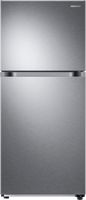 Samsung - 17.6 cu. ft. Top-Freezer Refrigerator with FlexZone - Stainless Steel - Large Front