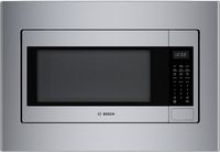 Bosch - 300 Series 2.1 Cu. Ft. Built-In Microwave with Sensor Cooking - Stainless Steel - Large Front