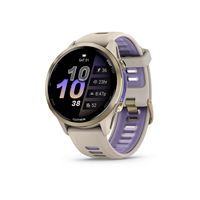 Garmin - Forerunner 970 GPS Smartwatch 47 mm Titanium - Soft Gold Titanium with French Gray Case ... - Large Front