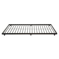 Walker Edison - Rolling Casters Trundle Metal Bed Frame - Black - Large Front