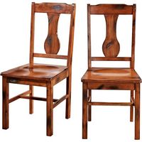 Walker Edison - Huntsman Wood Dining Chair (Set of 2) - Dark Oak - Large Front