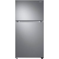 Samsung - 21.1 cu. ft. Top-Freezer Refrigerator with FlexZone - Stainless Steel - Large Front