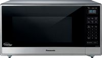 Panasonic - 1.6 Cu. Ft. 1250 Watt SN77HS Microwave with Cyclonic Inverter - Stainless Steel/silver - Large Front