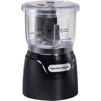 Hamilton Beach - Stack & Press 3-Cup Food Chopper - Black - Large Front