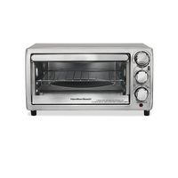 Hamilton Beach - 4-Slice Toaster Oven - Stainless Steel - Large Front