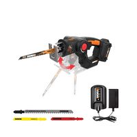 WORX - Axis 20V Cordless Brushless Reciprocating & Jig Saw (1 x Battery & 1 x Charger Included) -... - Large Front