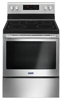 Maytag - 5.3 Cu. Ft. Self-Cleaning Freestanding Fingerprint Resistant Electric Range - Stainless ... - Large Front