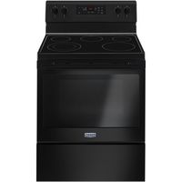 Maytag - 5.3 Cu. Ft. Self-Cleaning Freestanding Electric Range with Precision Cooking System - Black - Large Front