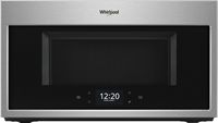 Whirlpool - 1.9 Cu. Ft. Convection Over-the-Range Microwave - Stainless Steel - Large Front