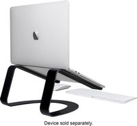 Twelve South - Curve Stand for MacBook or Small Laptops - Black - Large Front