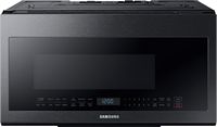 Samsung - 2.1 Cu. Ft. Over-the-Range Microwave with Sensor Cook - Black Stainless Steel - Large Front