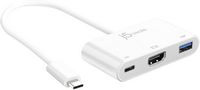 j5create - USB-C to HDMI & USB 3.0 with Power Delivery - White - Large Front