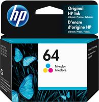 HP - 64 Standard Capacity Ink Cartridge - Tri-color - Large Front