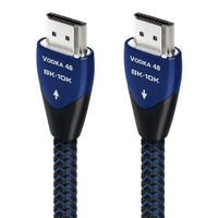 AudioQuest - Vodka 48 7.4' 4K-8K-10K 48Gbps HDMI Cable - Blue on Black - Large Front