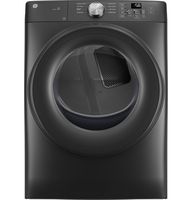 GE - 7.8 Cu. Ft. Stackable Smart Electric Dryer with Sanitize Cycle - Carbon Graphite - Large Front