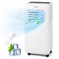 Costway 6500 BTU Portable Air Conditioner Cools up to 350 sq.ft 3 in 1 Air Cooler with Fan & Dehu... - Large Front